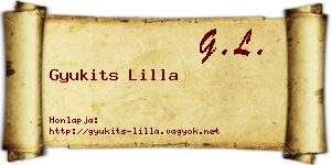 Gyukits Lilla névjegykártya